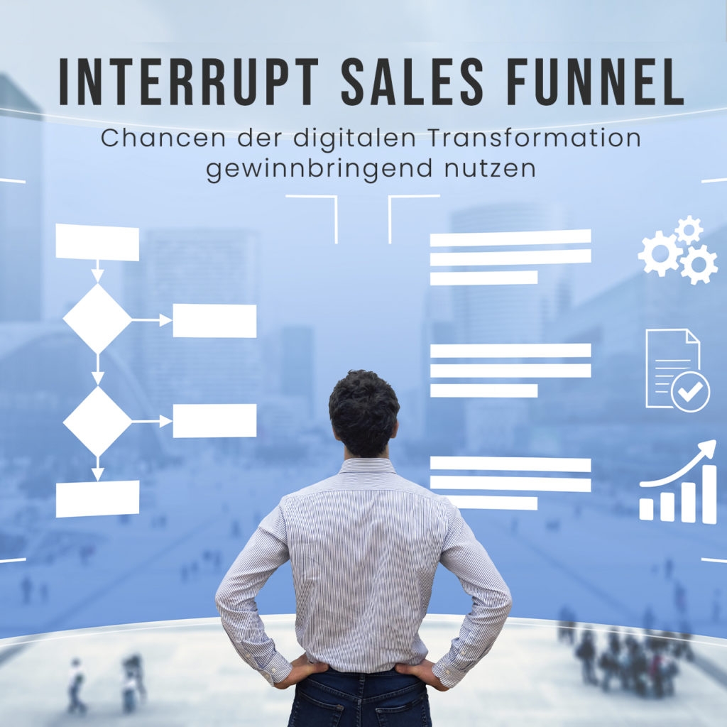 Mann vor Sales Funnel Interrupt